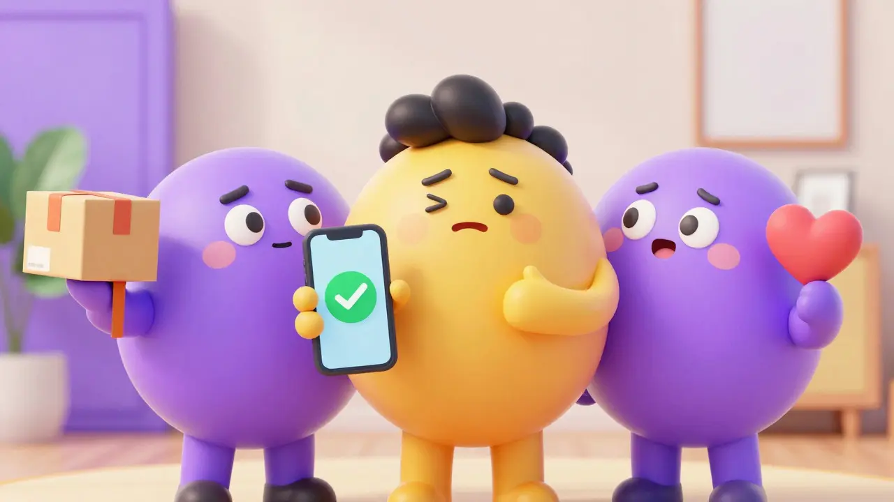 Group of characters celebrating easy online medication access